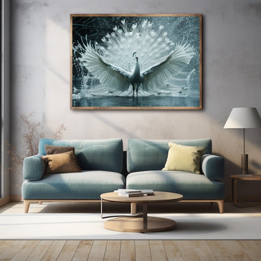 White Peacock Painting